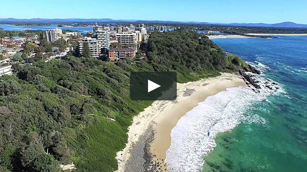 Aerial photo of Forster-Tuncurry on a Winter's Day